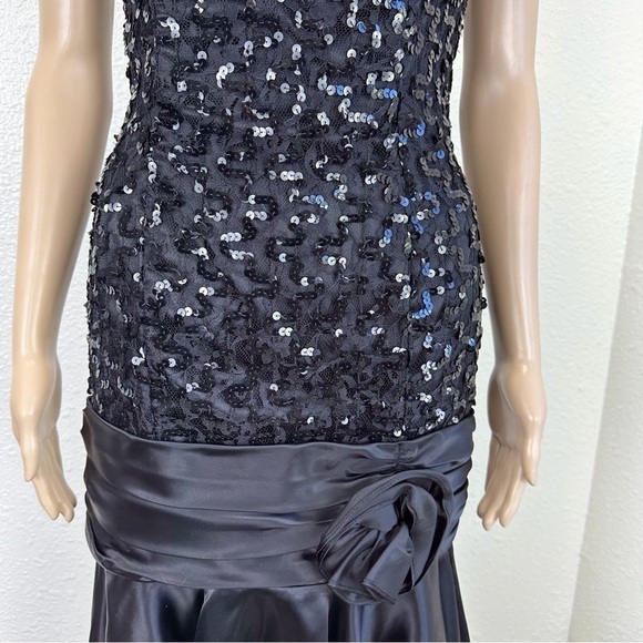Vtg 80’s Gunne Sax Jessica M.Quintock Sequin Lace Satin party dress Whimsigoth - Picture 6 of 16